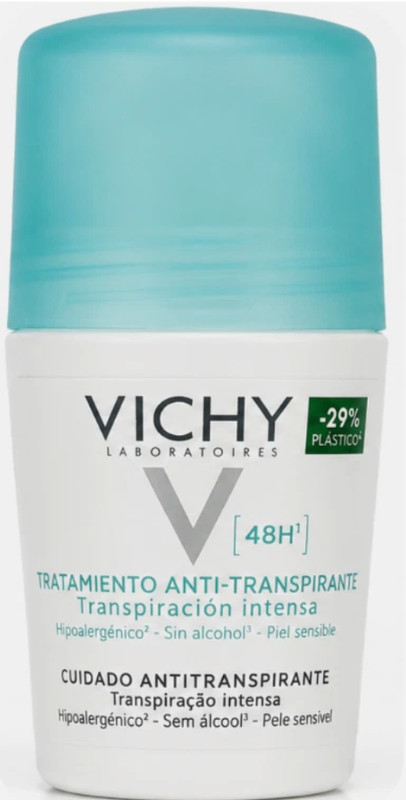 Vichy 48H Anti-Transpirant Roll-On Sensitive Skin Alcohol-Free 50ml | 1 x 50ml