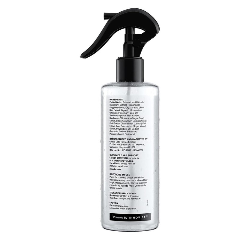 Bare Anatomy Rosemary Water Spray 200 ml - Hair Growth, Thickness and Rice Water gallery
