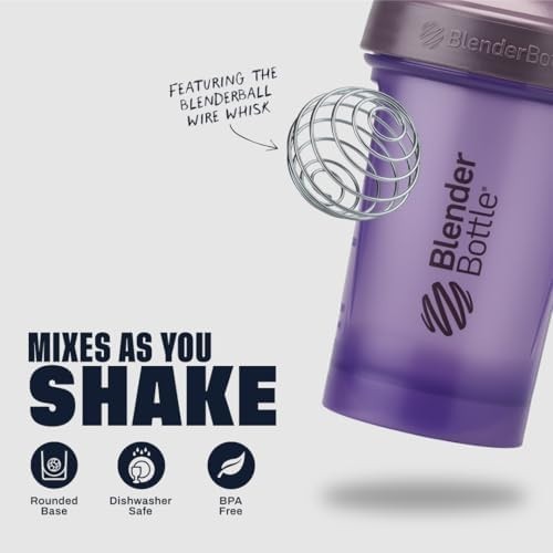 BlenderBottle Classic V2 Shaker Bottle Protein Shakes Purple 28oz gallery