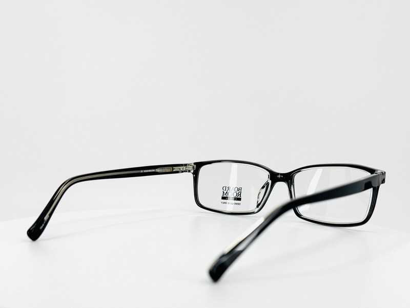 BOARD ROOM CLASSICS BC2002 Black Rectangle Full Rim Eyeglasses 55-16-140 B:35  gallery