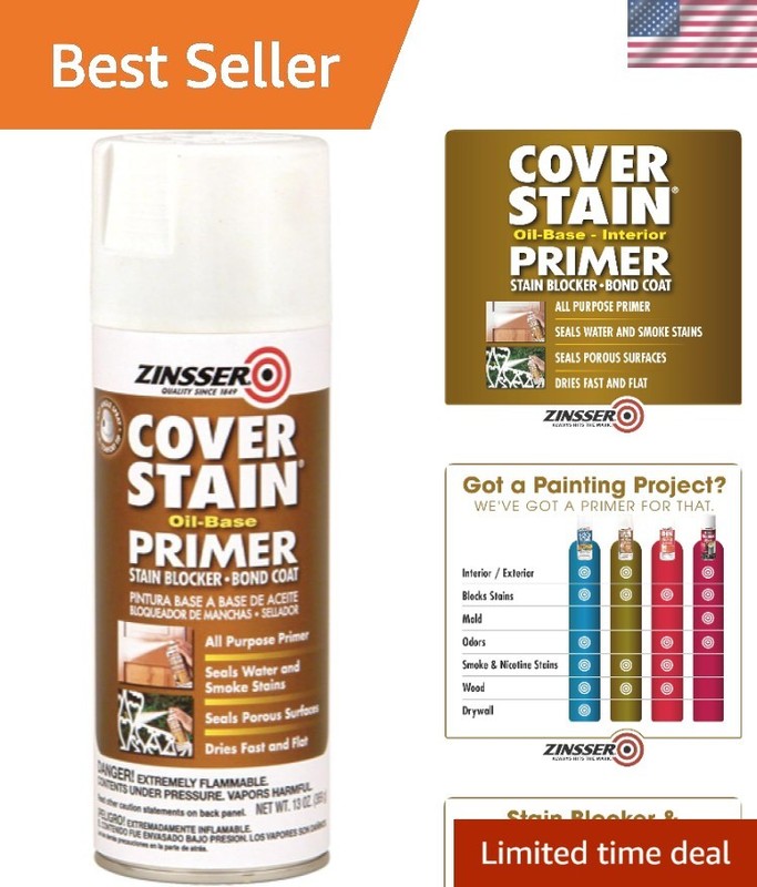 13 oz Oil-Based Primer Spray – Fast-Drying for Interior & Exterior Use