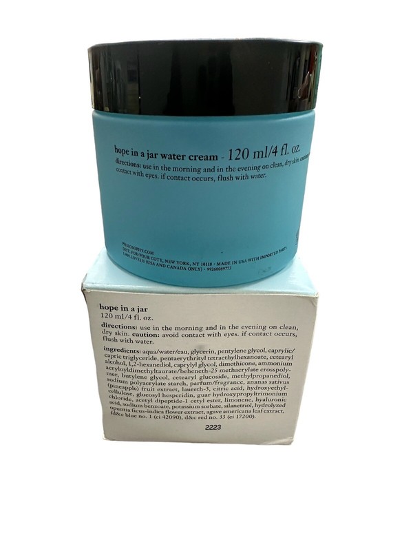 PHILOSOPHY Hope In A Jar Water Cream Hyaluronic Acid Glow Moisturizer 4 oz NIB gallery