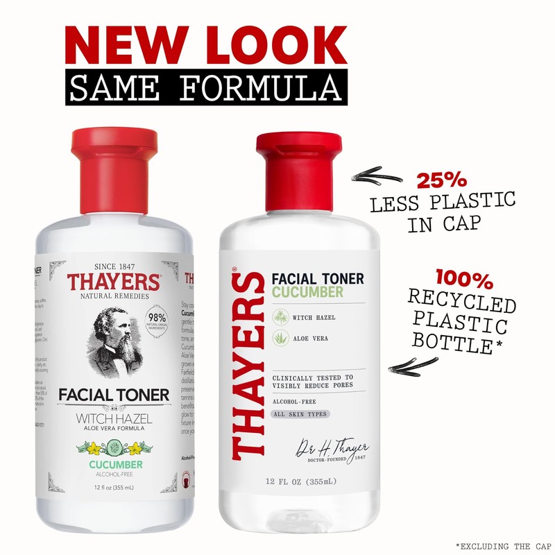 Alcohol-Free, Hydrating Cucumber Witch Hazel Facial Toner with Aloe Vera Form... gallery