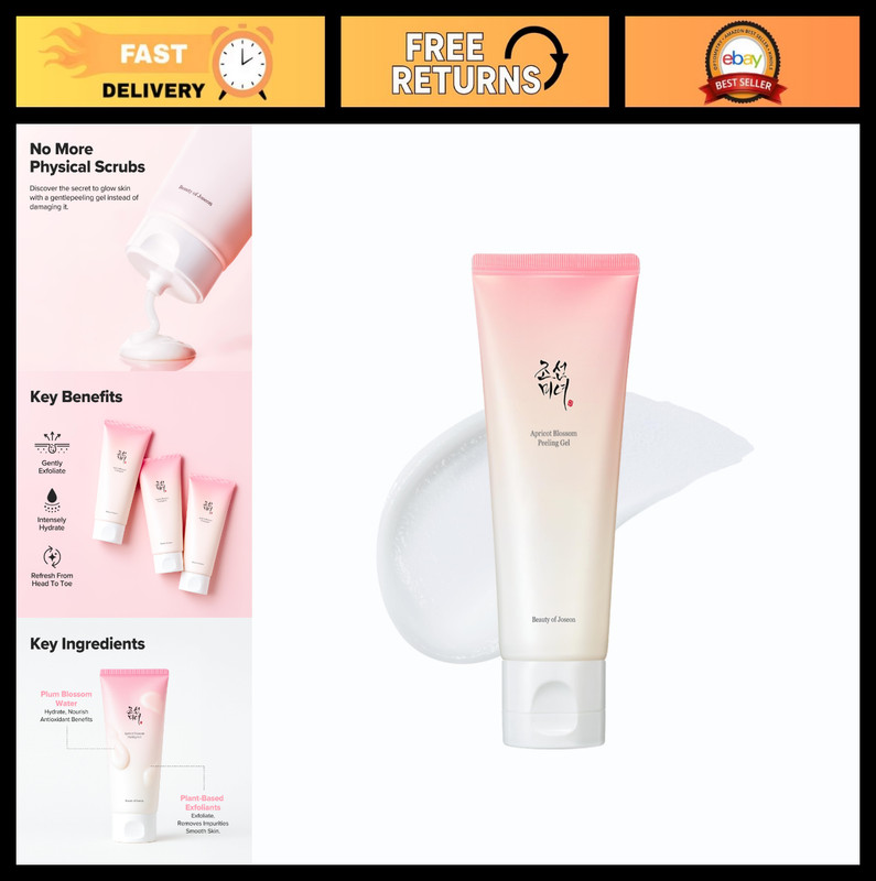 Exfoliating Apricot Blossom Peeling Gel – Soft Face & Body Scrub, 100ml – Korean