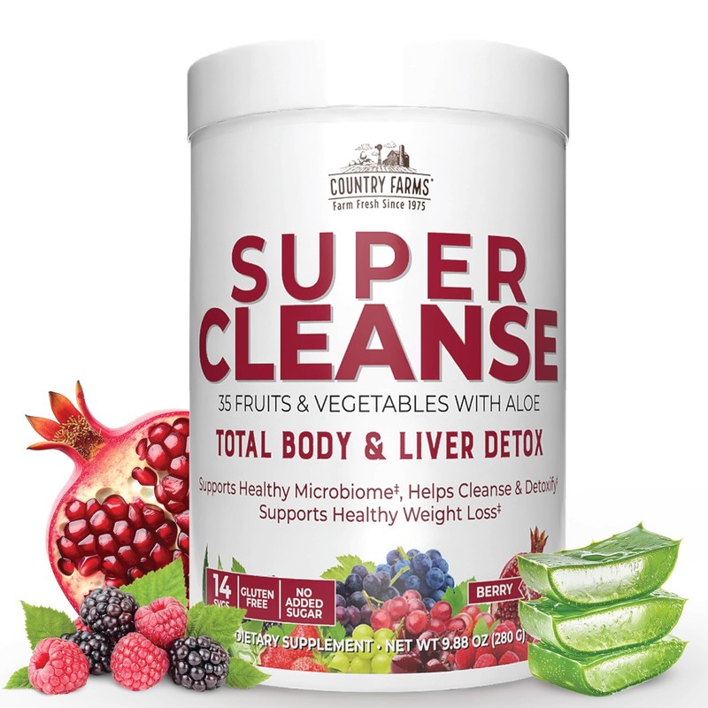 Super Cleanse Juice Powder, 34 Fruits & Veggies for Digestive Health