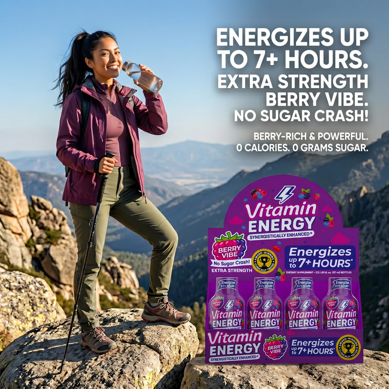 (24 Pack) Vitamin Energy® Focus+ Berry Energy Shots, Clinically Proven gallery