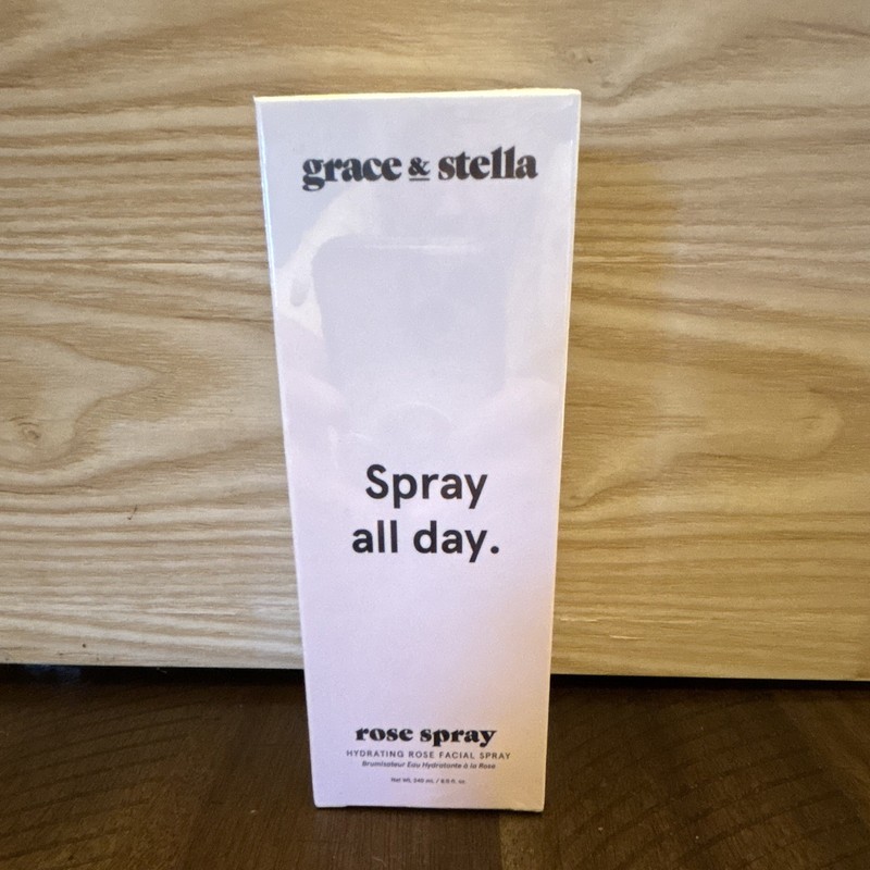grace & stella Rose Spray Hydrating Rose Facial Spray, Rose Scent