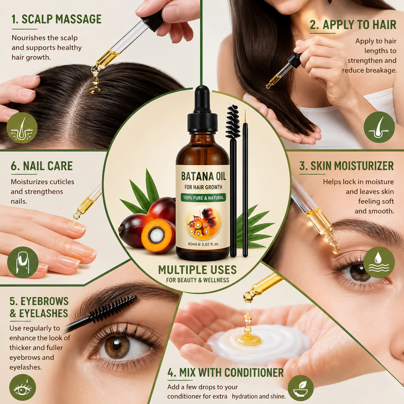 100% Raw Batana Oil for Hair Growth Thick Fuller Hair Scalp Treatment gallery
