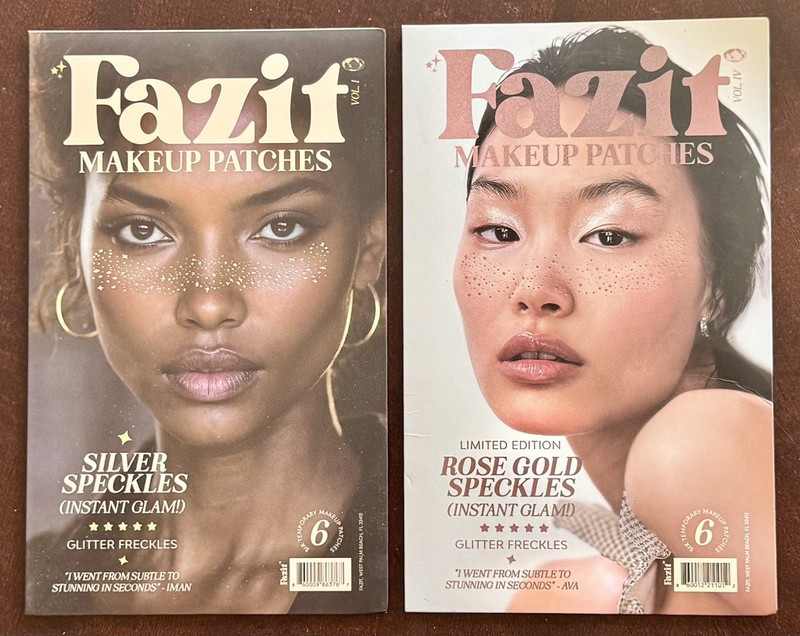 Fazit Makeup Patches Silver & Rose Gold – Face Glitter Speckles Exp: 10/2027