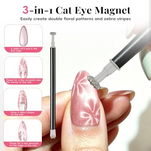 Cat Eye Magnet Set for Nails: 14-Pack Strong Magnets for Cat Eye Gel Polish gallery
