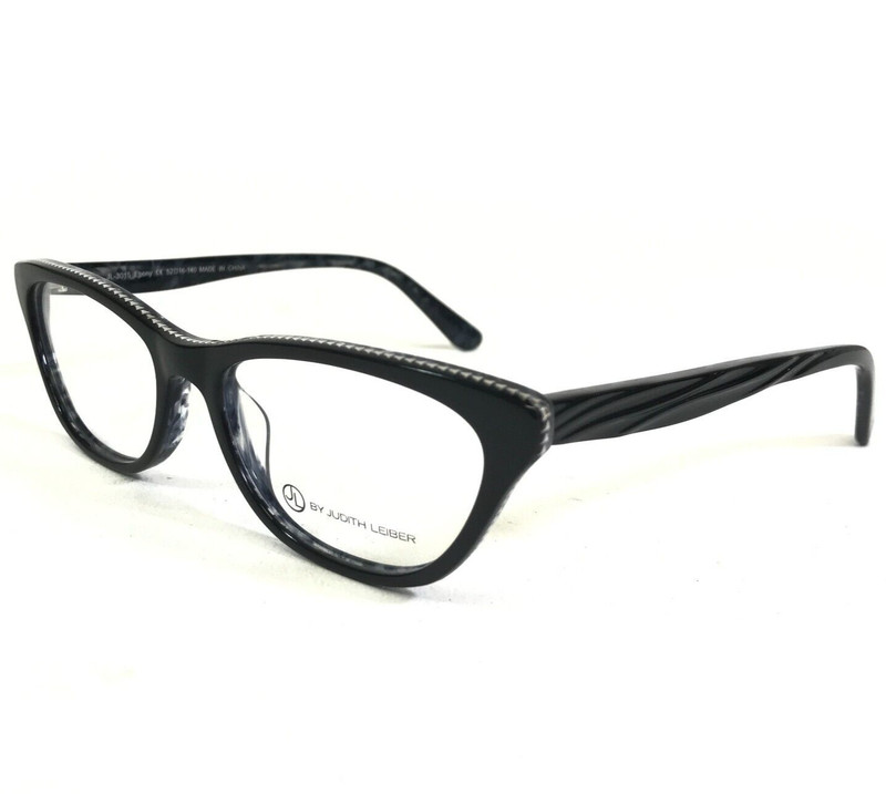 Judith Leiber Eyeglasses Frames JL-3015 Ebony Black Gray Marble 52-16-140