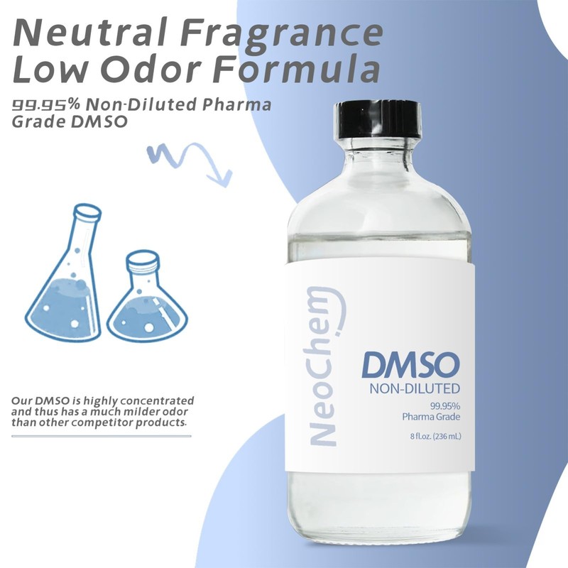99.95% Pure DMSO Liquid 8 oz | Undiluted & Odorless | Premium Glass Bottle gallery