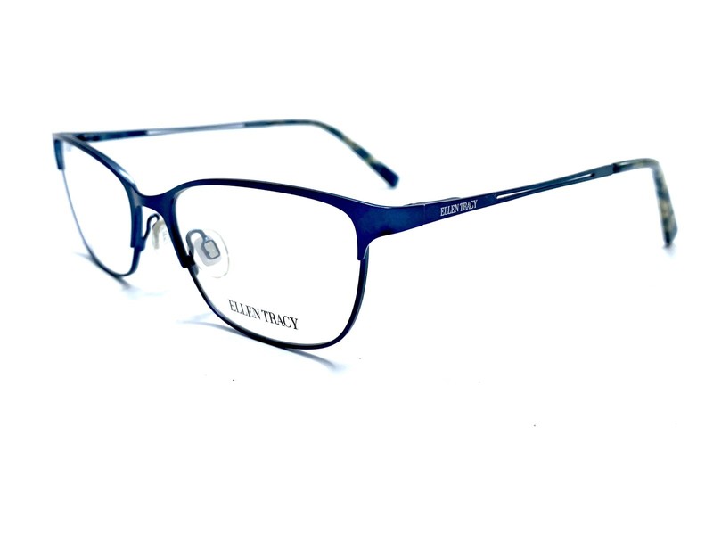 New Ellen Tracy Blue Cat Eye Metal Frame Eyeglasses 53 16 140 Slovenia Teal gallery