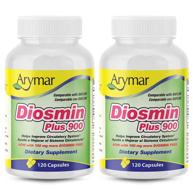 Arymar Diosmin Plus 900mg – Circulation & Vein Support, 120 Capsules