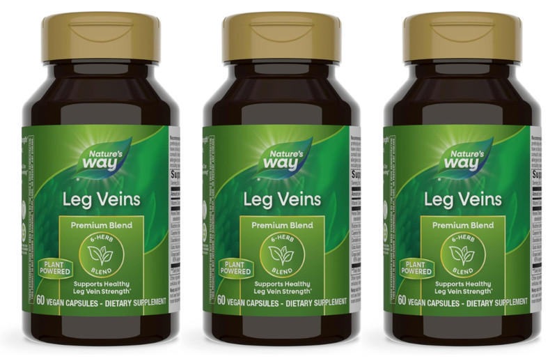 Nature’s Way Leg Veins Support Blend;Tru-OPCSTM 3X60 Caps or 1X120 and 1×60