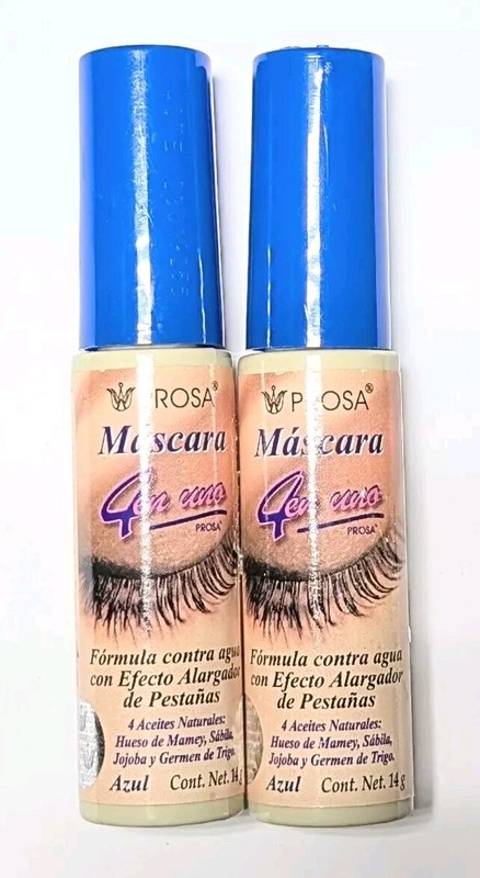 2PACK! PROSA 4 en Uno Rimel Azul – 4 in 1 Waterproof Mascara – *BLUE / AZUL*