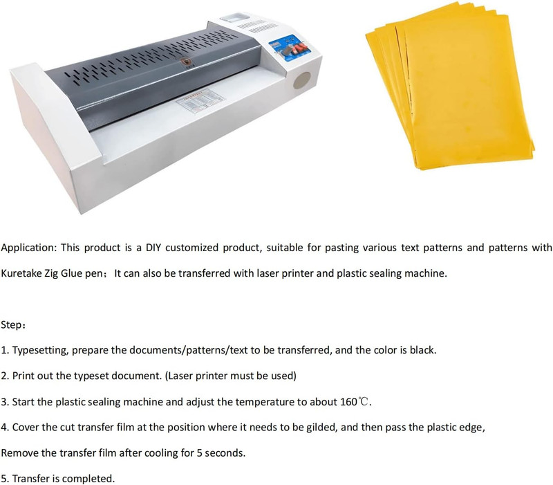 60 Sheets Toner Reactive Foil 10 Colors Transfer Foil Paper A4 Foils Paper Sheet gallery