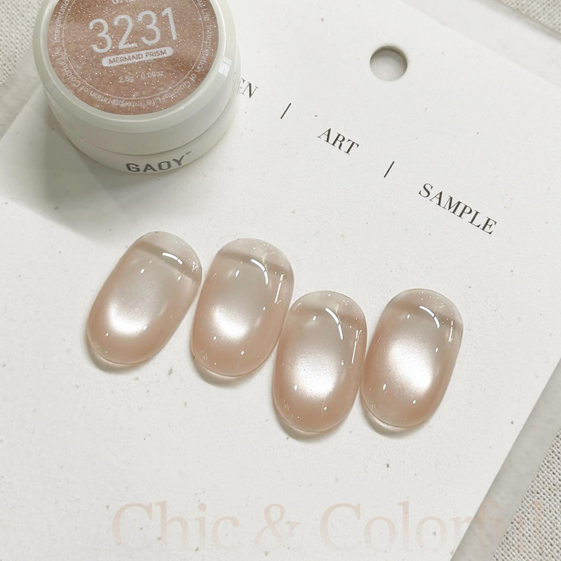 Sheer Silk Cat Eye Gel Nail Polish Set, 6 Colors Jelly Pink Blue Green Holograph gallery