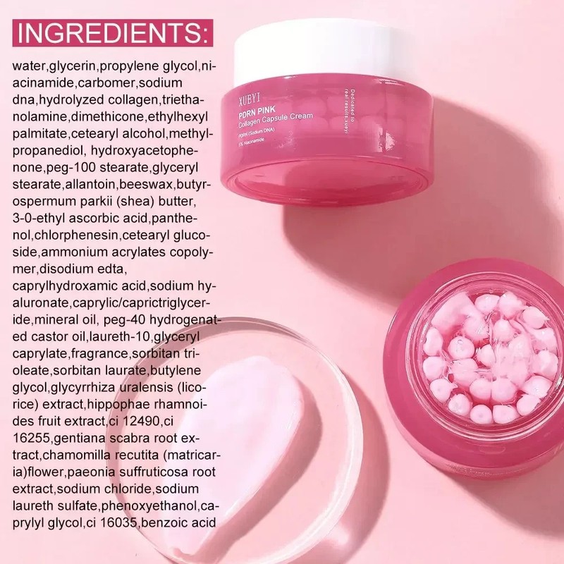 Korean PDRN Pink Collagen Capsule Cream with Niacinamide Cream for Uneven Skin gallery