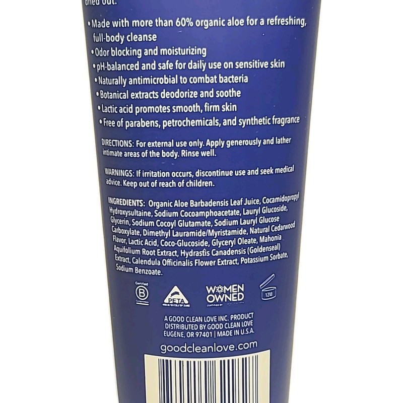 1x Good Clean Love Men's Care CEDARWOOD Intimate BODY WASH 8 oz 60% Organic Aloe gallery