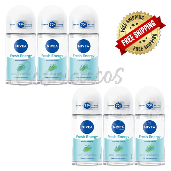 Nivea Fresh Energy Antibacterial Roll-On – 72h InfiniFresh Anti-Perspirant – 50m