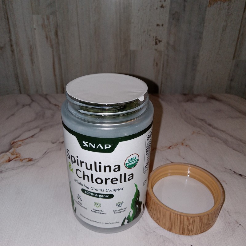 Snap Supplements Spirulina & Chlorella Organic Dietary Sup. 120 Capsules gallery