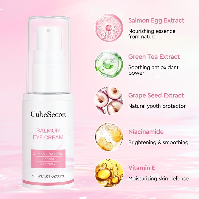 Salmon Eye Cream Under Eye Skin Care Moisturizing Cream for Daily Face Care 30ml gallery