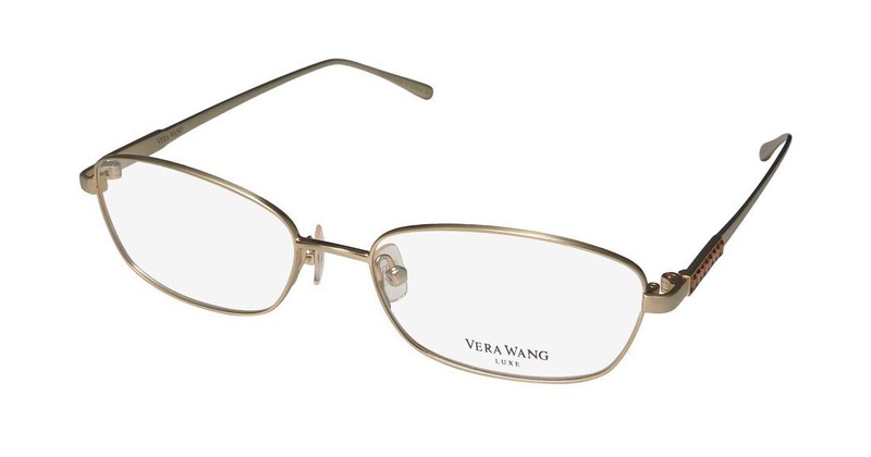 NEW VERA WANG LUXE MIRIAM EYEGLASSES GOLD YG 51-16-132 FULL-RIM WOMENS DESIGNER