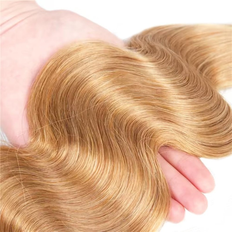 #27 Blonde Bundles Human Hair Body Wave Bundles 30 30 30 Inch Unprocessed Brazil gallery