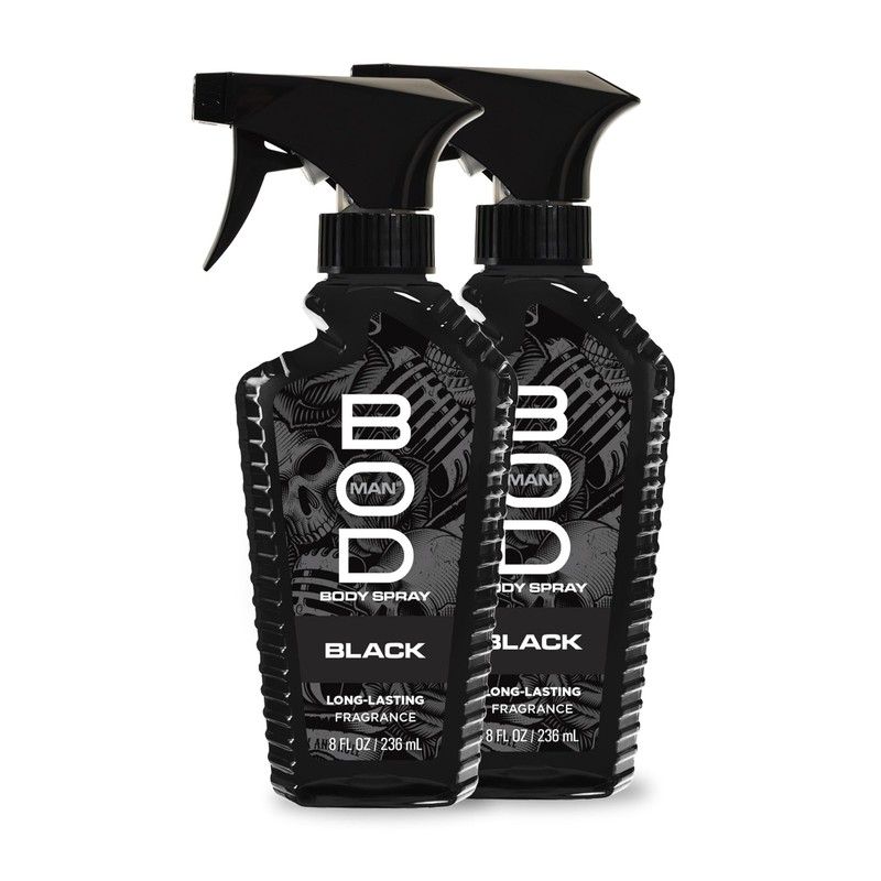 Fragrance Body Spray, Black, 8 fl oz (Pack of 2)