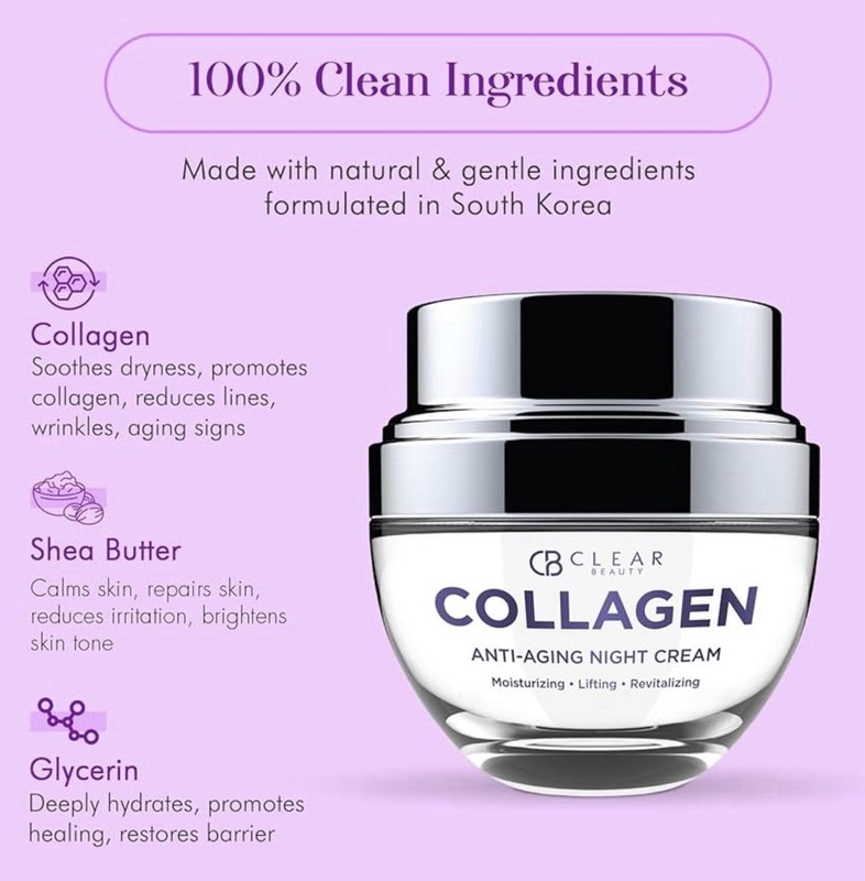 Clear Beauty Collagen Day & Night Cream Anti Aging - Duo Pack - 2x50ml gallery