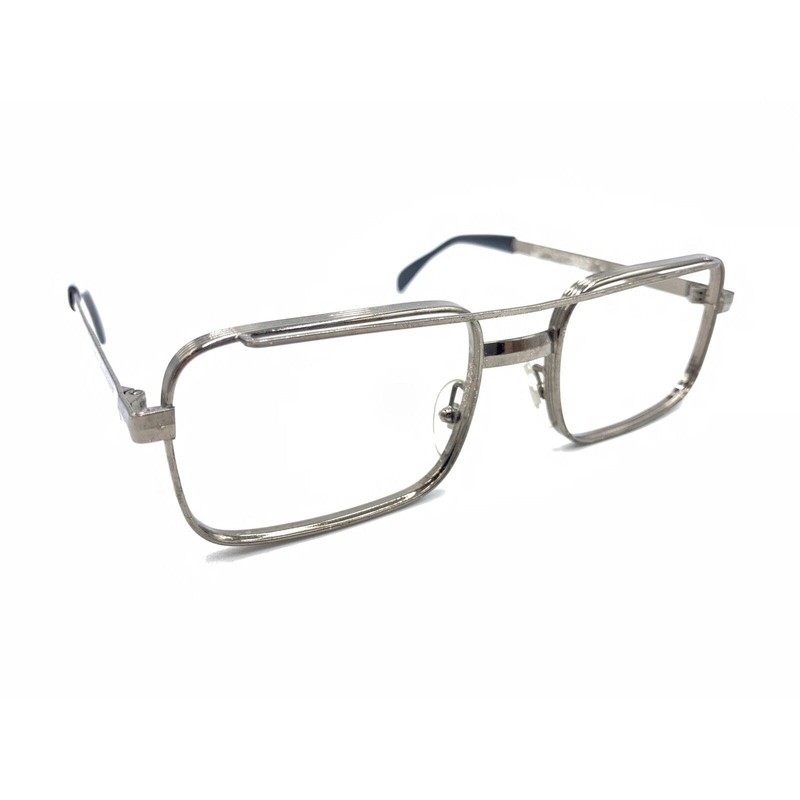 Filos Prestige Tyrant Vintage Rare Gunmetal Silver Eyeglasses Frames 54-20 Italy