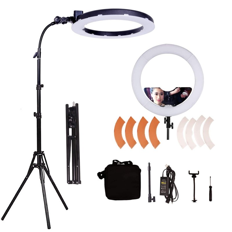 18inch 65W LED Makeup Ring Light with Mirror for Eyebrow Tattoo Lash Lamp Bea…