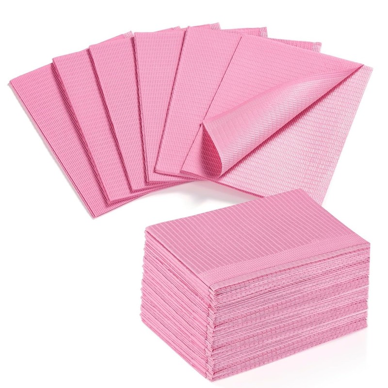 Makartt Disposable Nail Mats: 50 Pcs 3-Layer Absorbent Nail Table Pads with PE B
