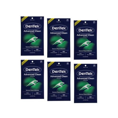 6 Pack DenTek Triple Clean Floss Picks, 90 count each