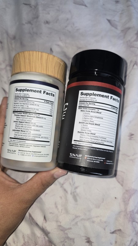 Snap Supplements Prostate Health Support & Nitric Oxide Booster Bundle gallery