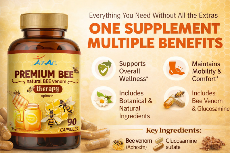 1 NATURAL BEE therapy BIOBEE venom 90 capsules 1000 mg miracle joint support gallery