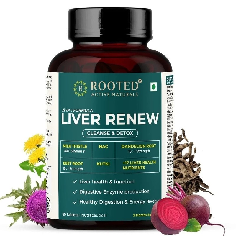 Liver Detox Supplement with Milk Thistle, Berberine& more Natural Detoxification