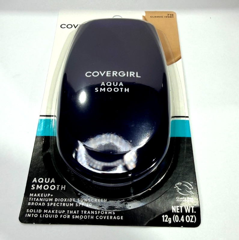 CoverGirl Aquasmooth SPF 20 Compact Foundation,710 Classic Ivory 0.4 Ounce