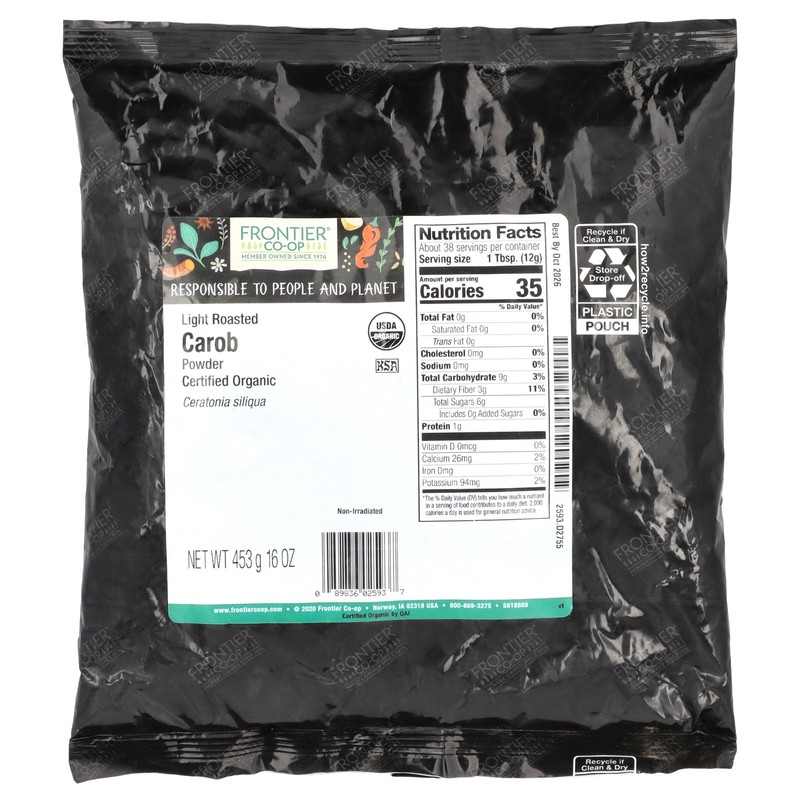 Organic Powder Light Roasted Carob, 16 oz (453 g) gallery