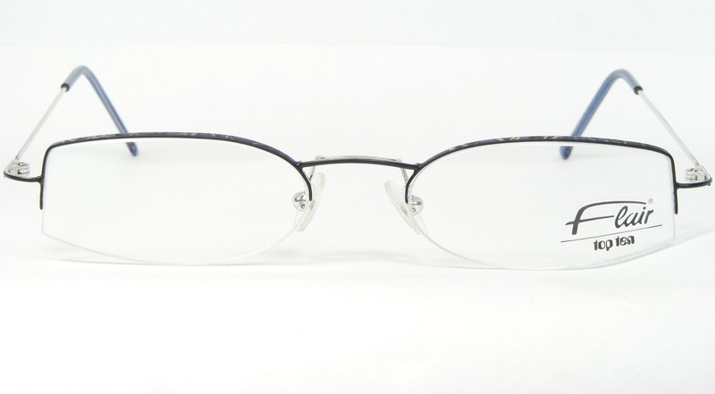 Flair TOP TEN 566 454 MATT BLACK /BLUE /SILVER EYEGLASSES 50-17-135mm Germany gallery