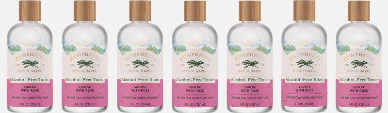 Humphreys Witch Hazel Alcohol Free Toner Soothe with Rose 8 oz Each 7 Pack NEW