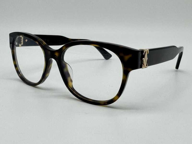 C DE CARTIER HAVANA COMPOSITE CAT-EYE EYEGLASSES CT0452OA MINT 100% GENUINE $820