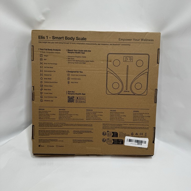 Smart WiFi Body Scale Renpho Elis 1S Wave Bluetooth Apple iOS Android App NEW gallery