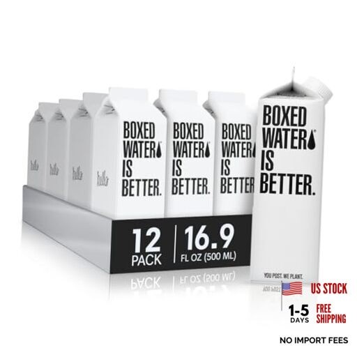 Boxed Water 16.9 oz. (12 Pack) – Purified Drinking 16.91 Fl Oz (Pack of 12)
