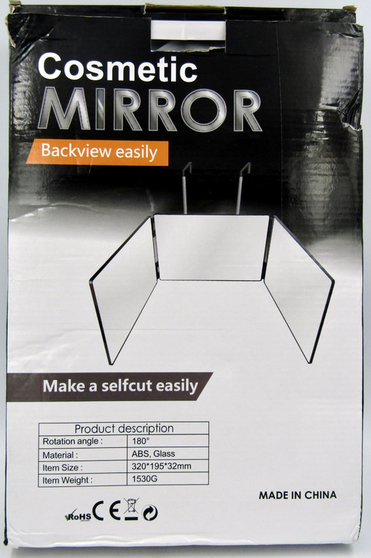 3 Way Mirror for Self Hair Cutting, 360 Tri-fold Cosmetic Mirror Barber w/ Light gallery