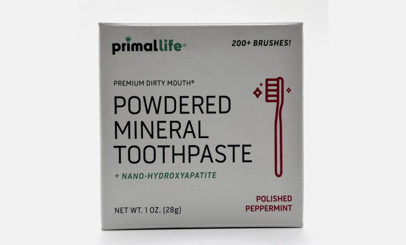 Primal Life Organics Dirty Mouth Toothpowder Peppermint nHA 1oz Fluoride-Free