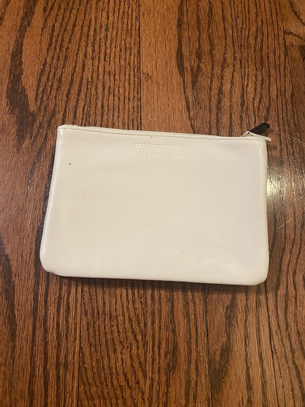 Elizabeth and James 2 In1Nirvana White&Black Clutch Cosmetic Bag Zipper Pouch