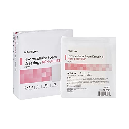 McKesson Hydrocellular Foam Dressing 4×4 Sterile 10 Count