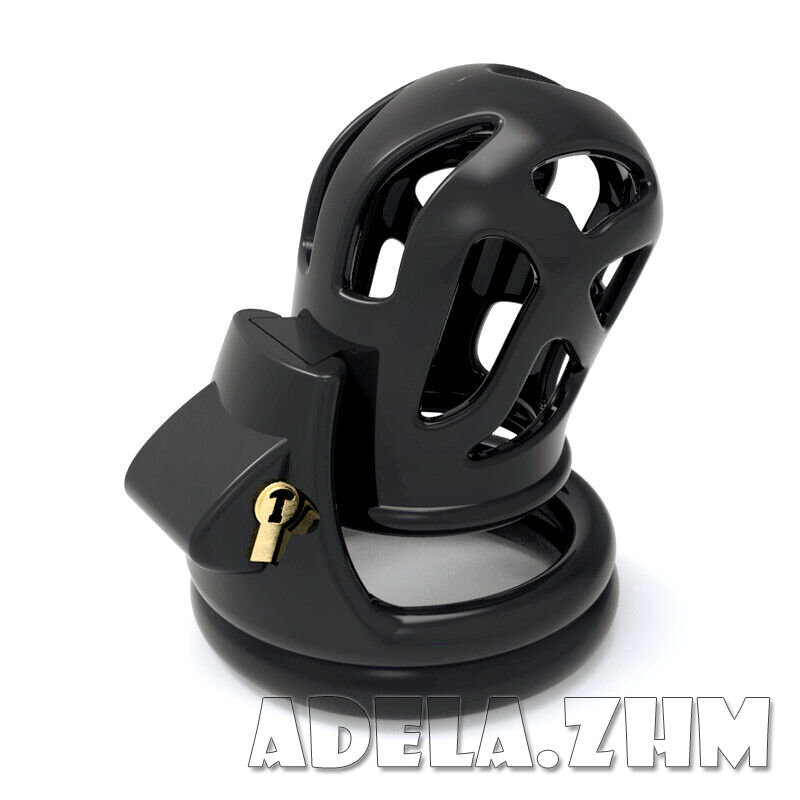 New Plastic Male Chastity Device Black Resin Cage for Men Standard Locking Belt gallery